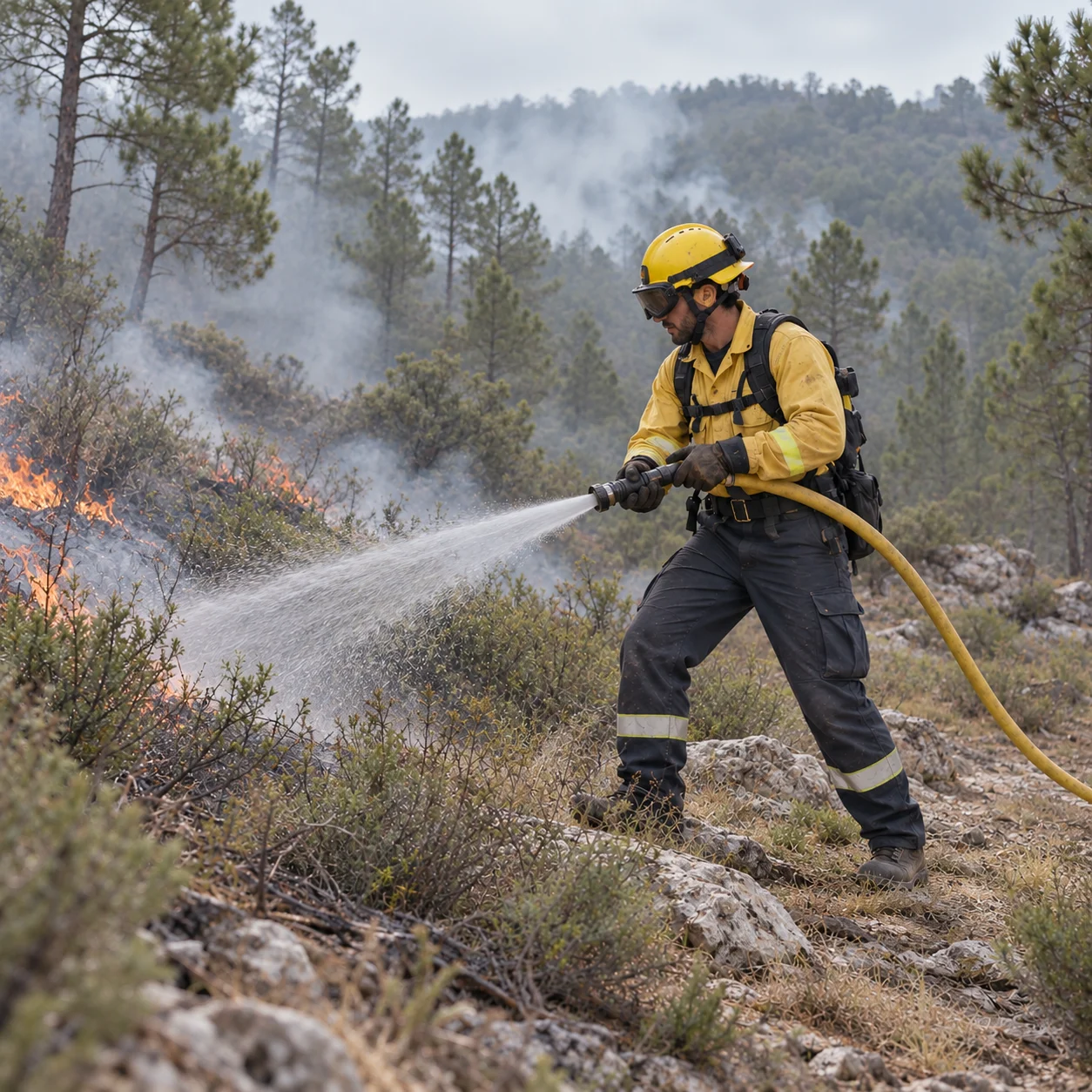 Trabajo forestal con protección laboral
